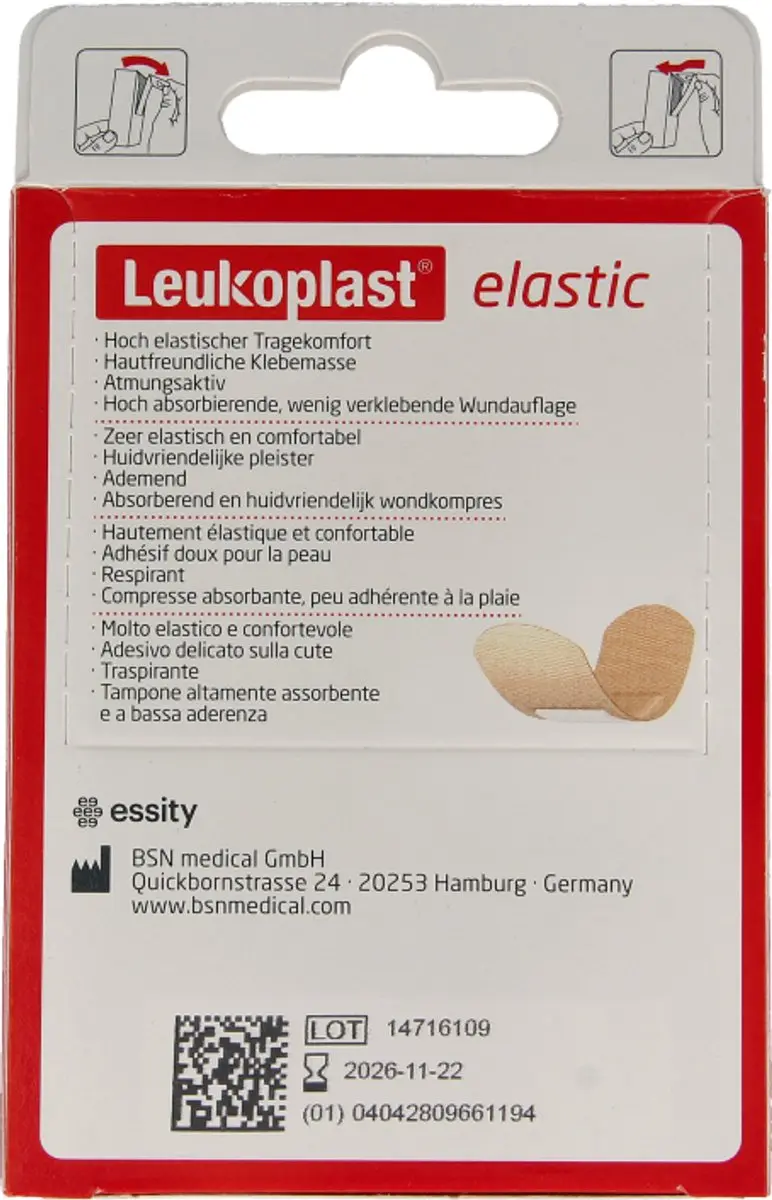Leukoplast Pleister Elastiek Beige - 40 Stuks