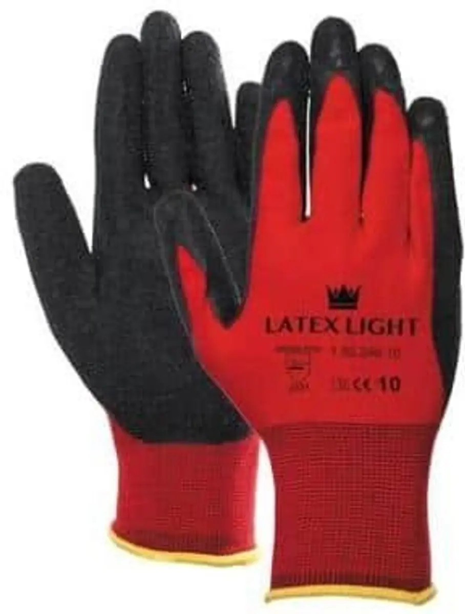 Oxxa Builder 50-246 Handschoen - XL - Zwart/Rood - 12 Paar