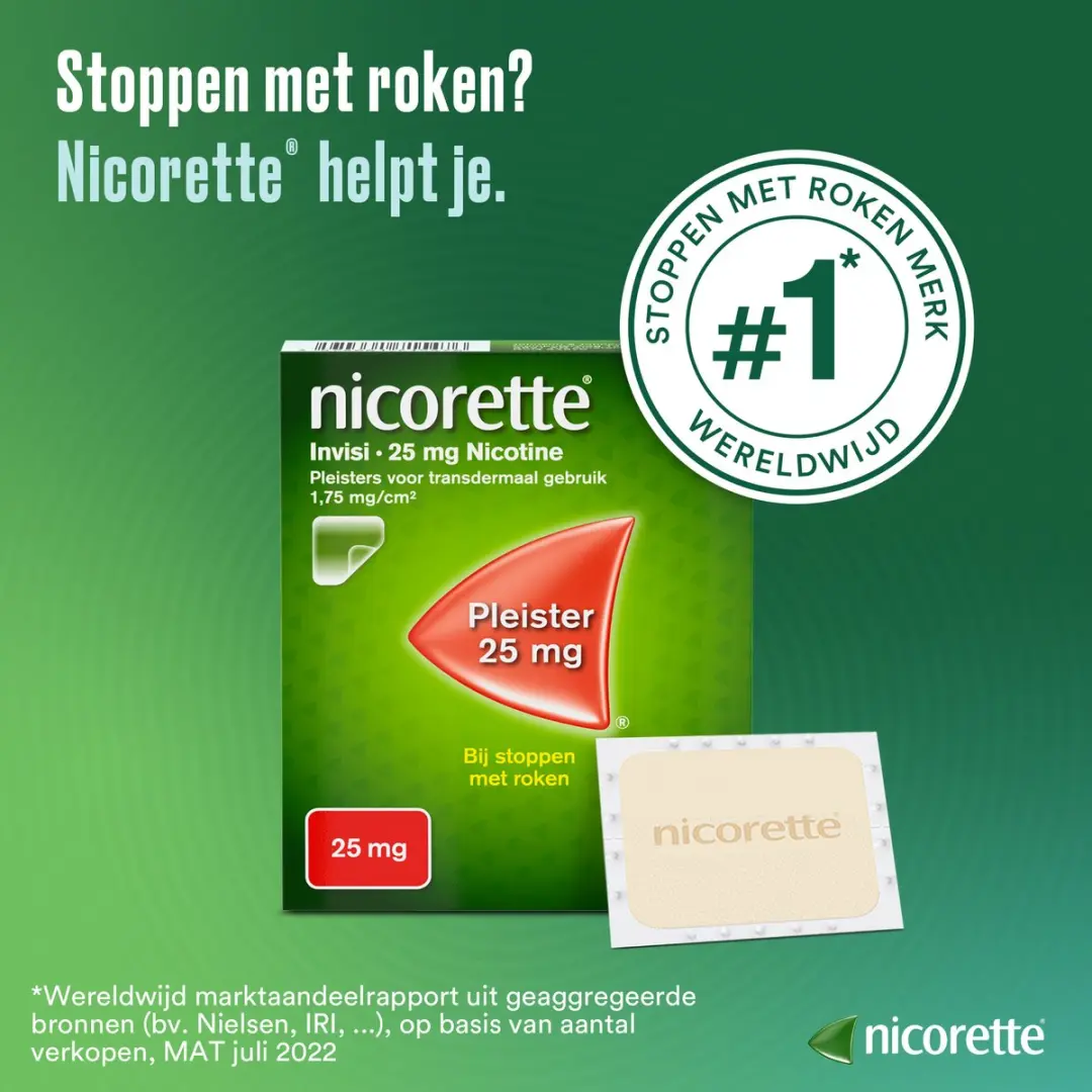 Nicorette Invisi Patch Pleisters 15mg - 28 Stuks
