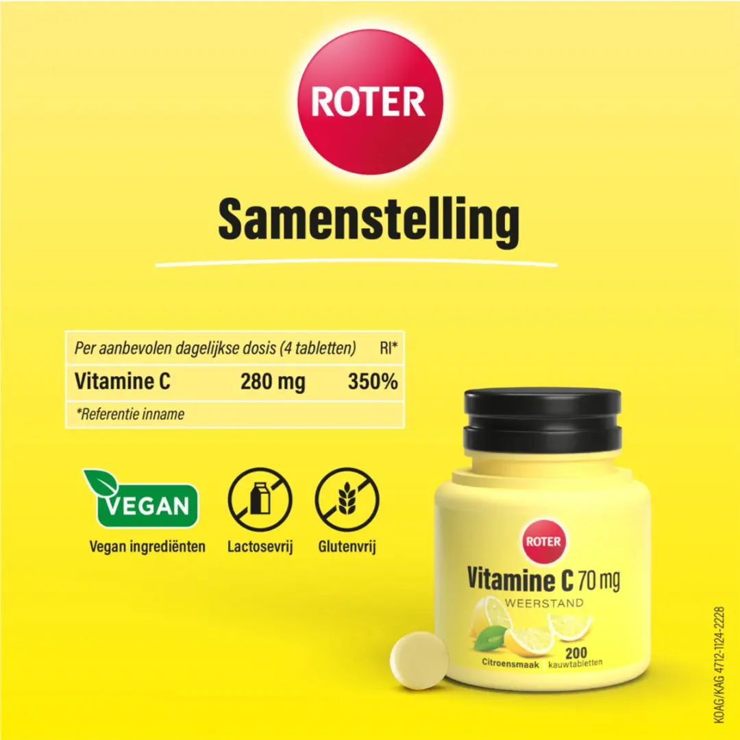 Roter Vitamine C 70mg Citroen Kauwtabletten - 600g