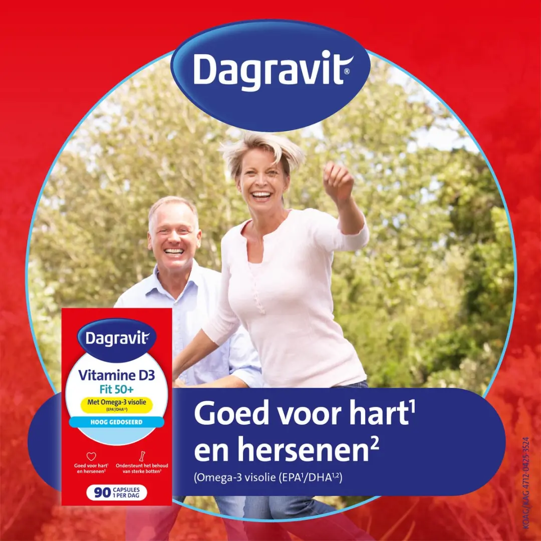 Dagravit Vitaal 50+ Vitamine D Omega-3 Visolie 90 Capsules