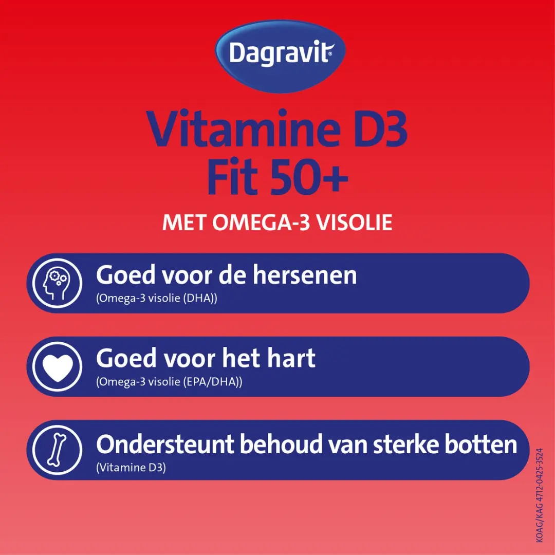 Dagravit Vitaal 50+ Vitamine D Omega-3 Visolie 90 Capsules