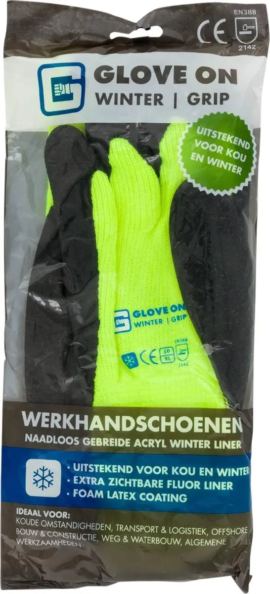 Glove On Winter Grip Werkhandschoenen 10/XL - Multicolor