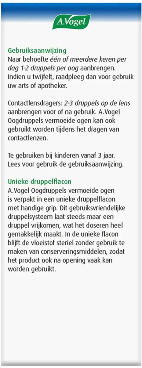 A.Vogel Oogdruppels Vermoeide Ogen 2x10ml