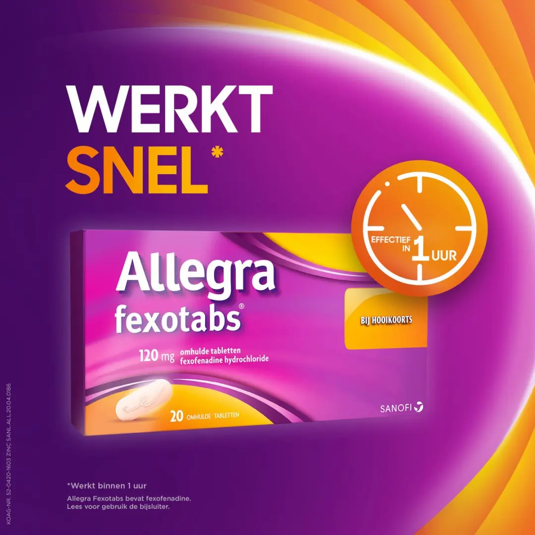 Allegra Fexotabs Bij Hooikoorts 20 Stuks