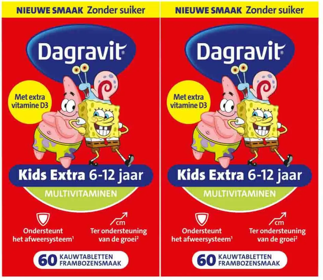 Dagravit Multivitamine Kids 6-12 Jaar Spongebob