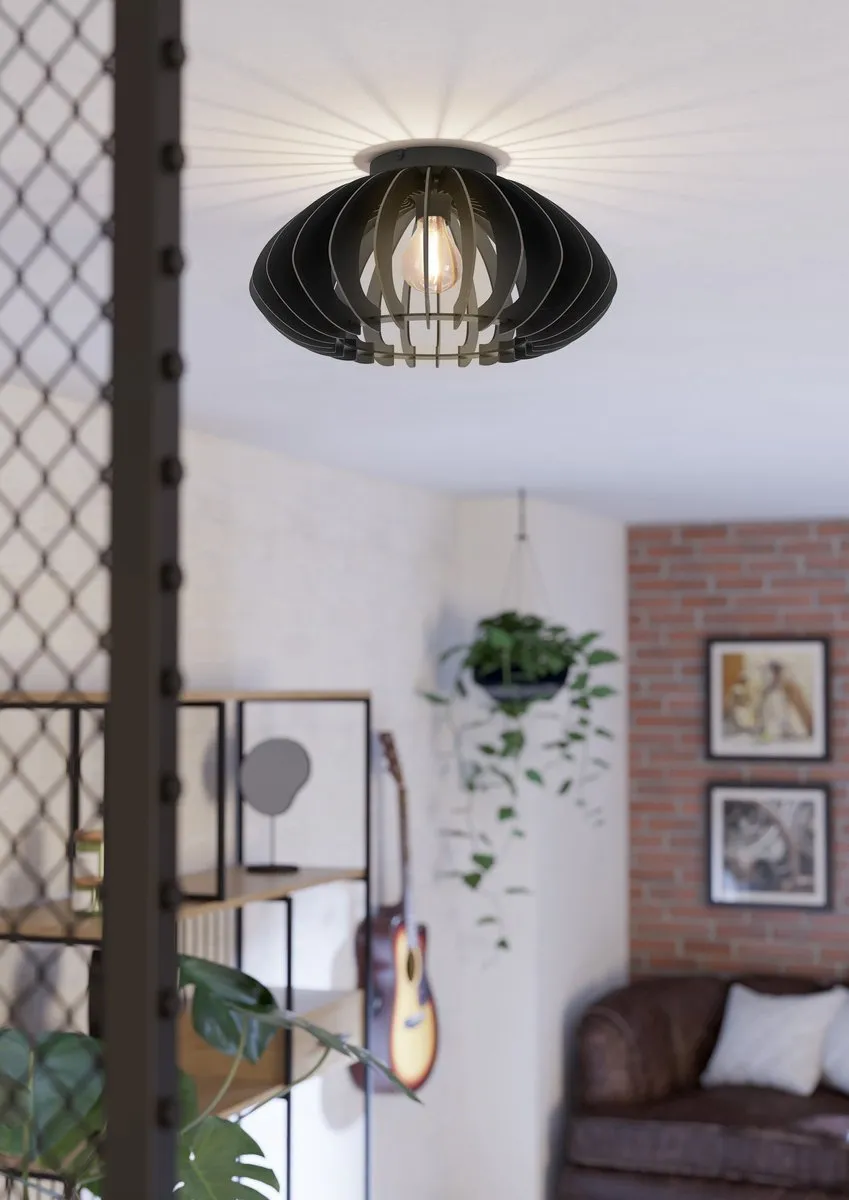 Eglo Cossano 3 Plafondlamp E27 - Ø45cm - Zwart