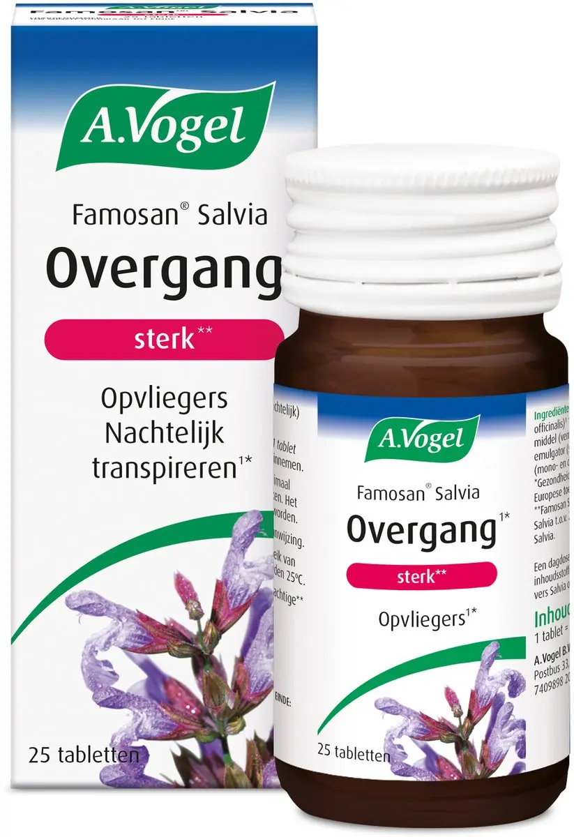 A.Vogel Famosan Overgang Salvia Sterk Tabletten - 25 Stuks