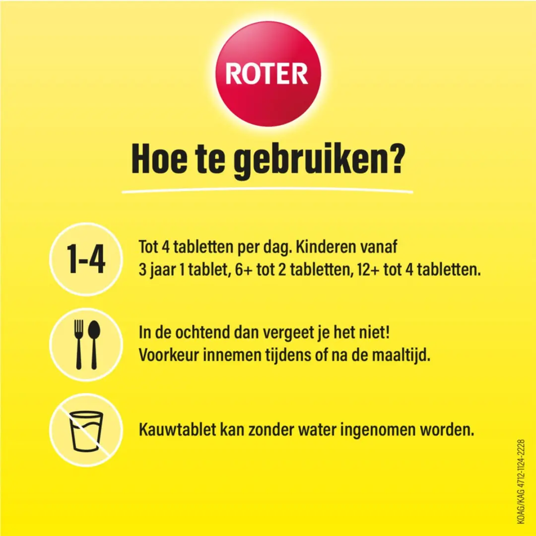 Roter Vitamine C 70mg Citroen Kauwtabletten - 3200 Stuks