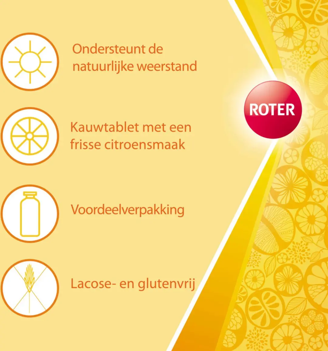 Roter Vitamine C 70mg Citroen Kauwtabletten - 3200 Stuks