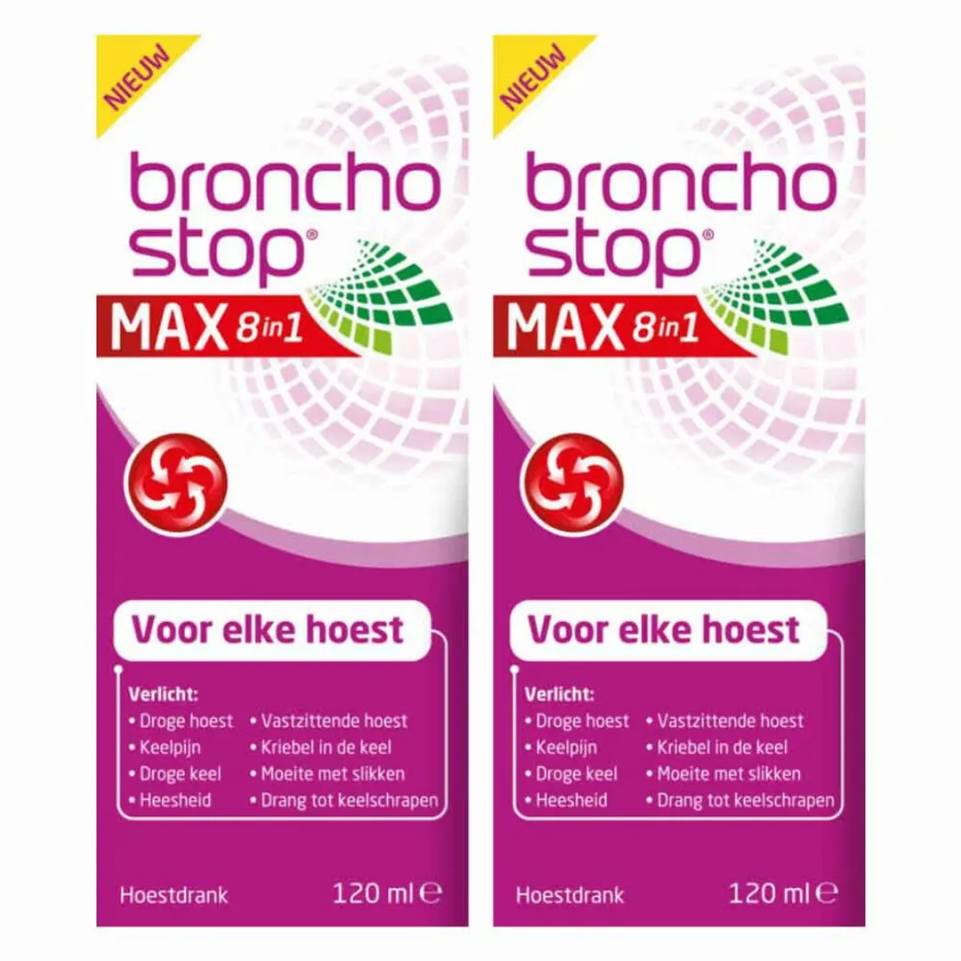 Bronchostop Max 8-in-1 Hoestdrank 2x120ml