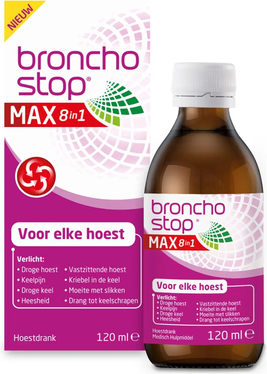 Bronchostop Max 8-in-1 Hoestdrank 2x120ml