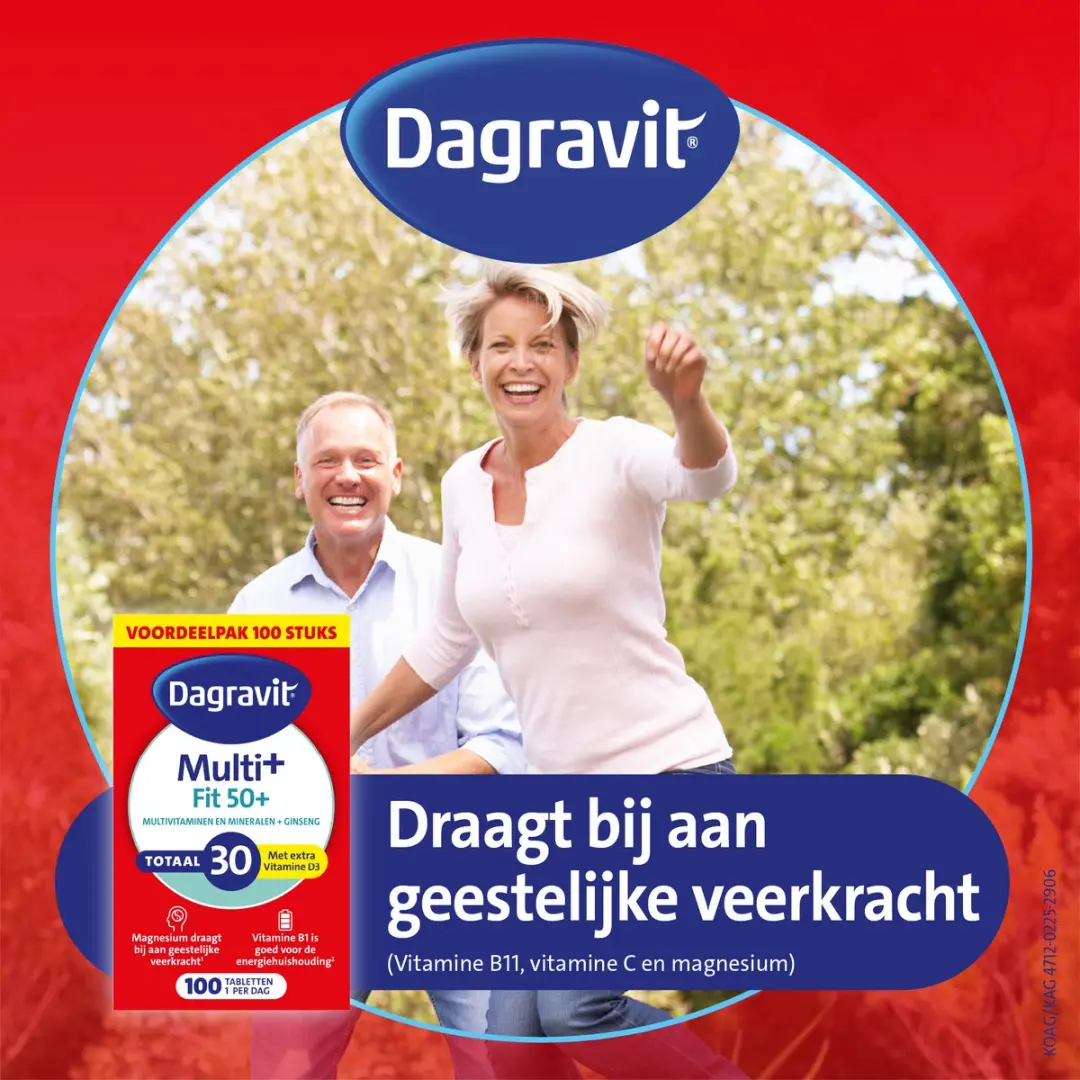 Dagravit Totaal 30 Vitaal 50+ Multivitaminen 100 tabletten