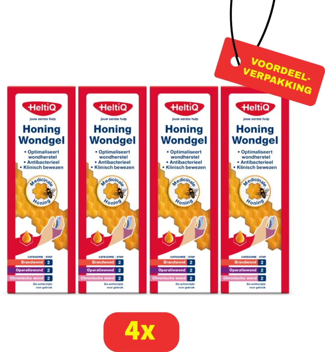 HeltiQ Honing Wondgel - 4 Stuks