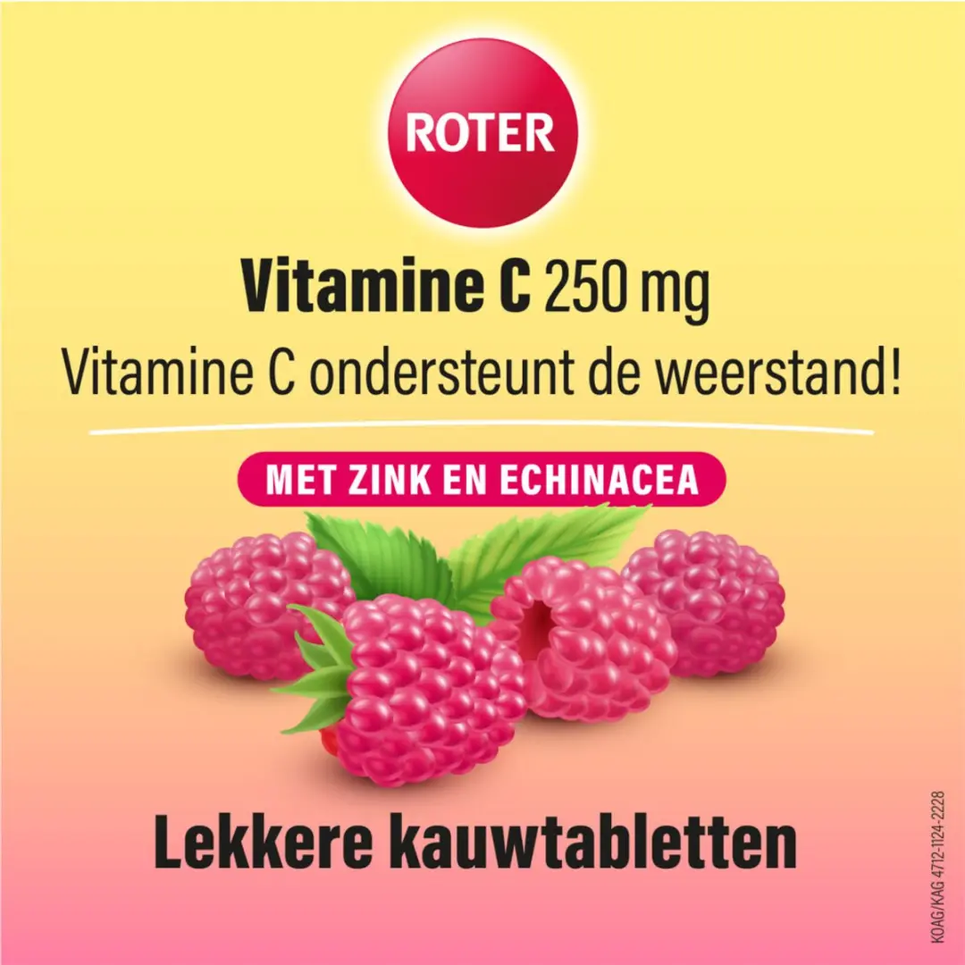 Roter Vitamine C 250mg Framboos Kauwtabletten - 300g