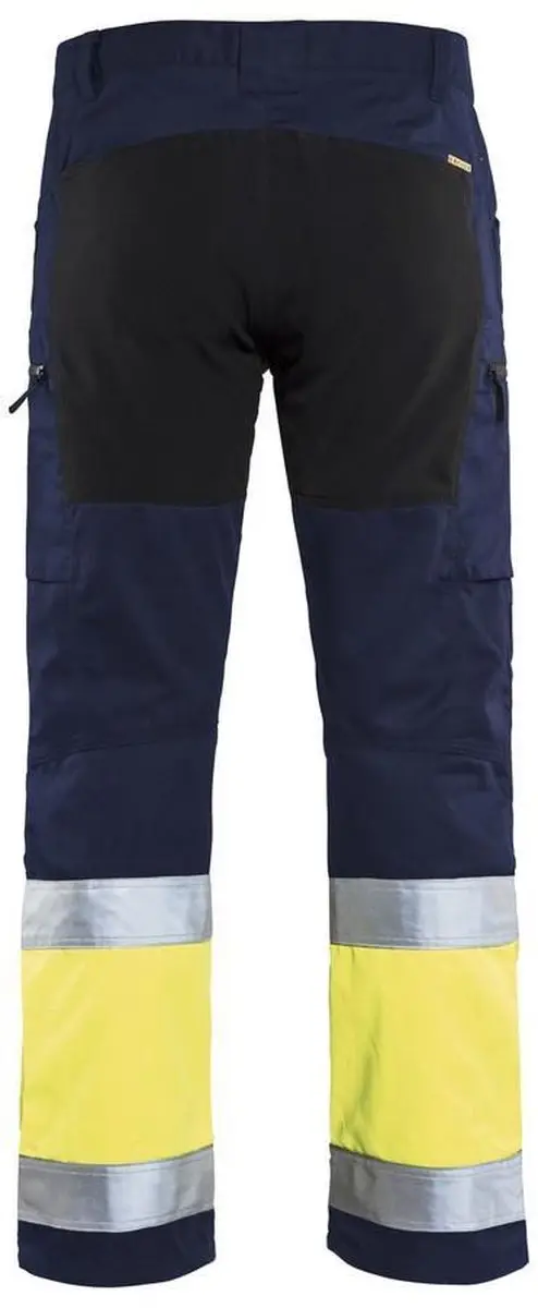 Blåkläder Werkbroek 1551-1811 High Vis - 44 - Marine/High Vis Geel