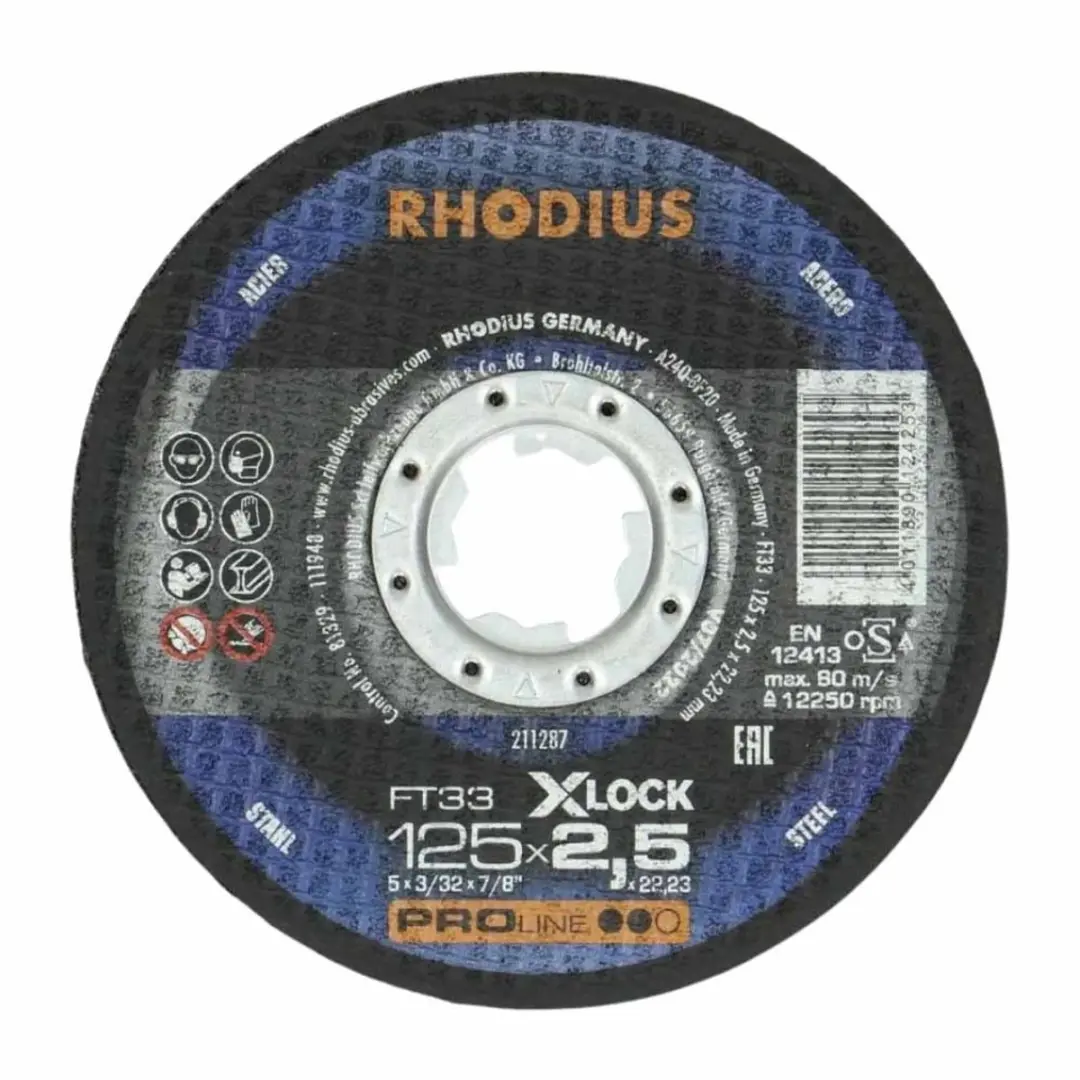 Rhodius Pro Doorslijpschijf Metaal 125mm X-Lock FT33
