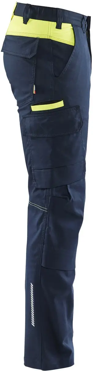 Blåkläder Industrie Werkbroek 1448-1832 - 58 - Marineblauw/Geel