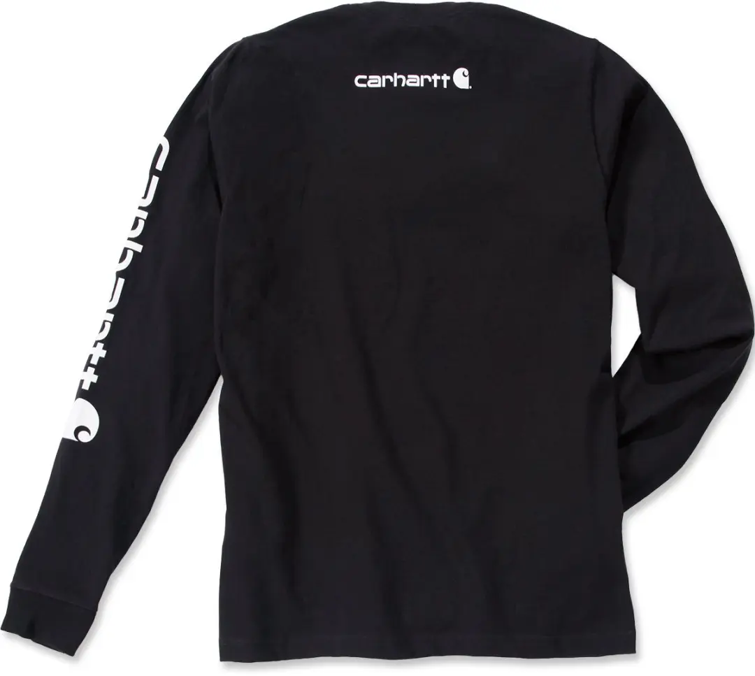 Carhartt EK231 Signature Sleeve Logo Longsleeve T-Shirt - Zwart S
