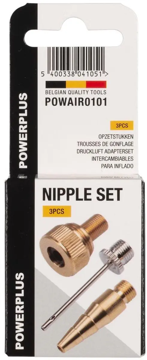 Powerplus POWAIR0101 Compressor Adapter Set - 3-delig