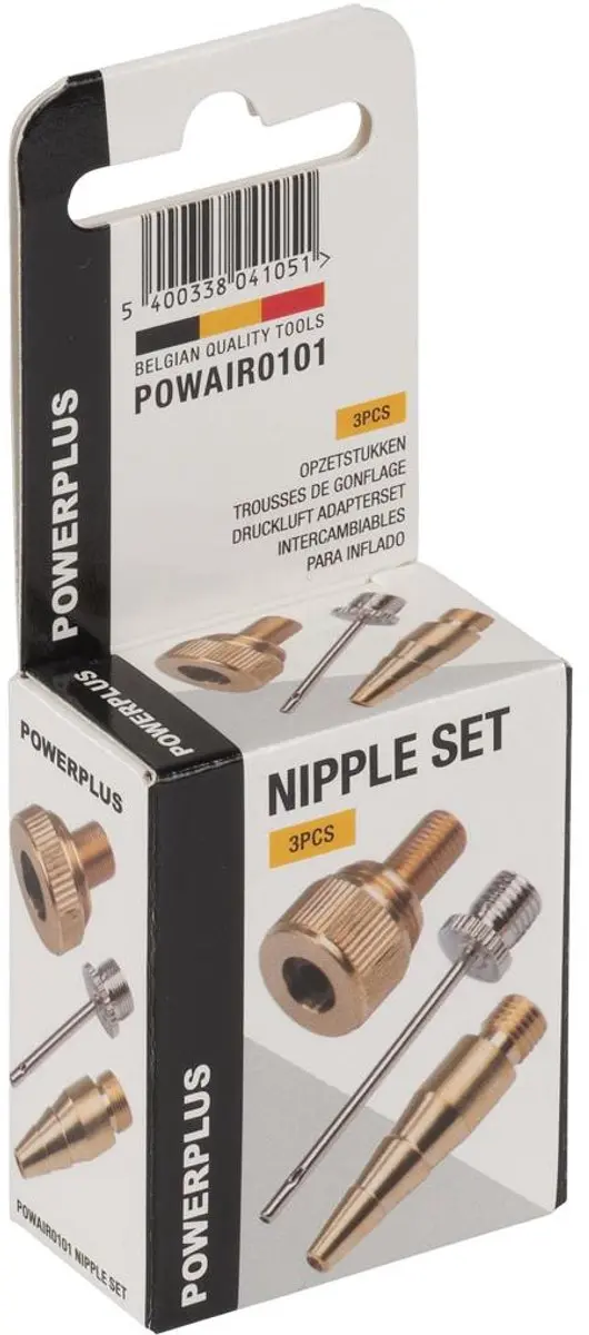 Powerplus POWAIR0101 Compressor Adapter Set - 3-delig