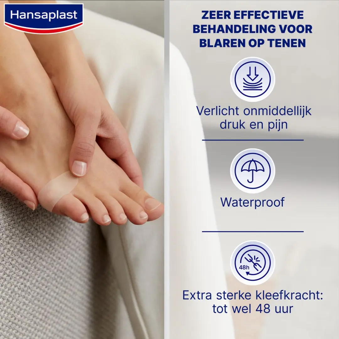 Hansaplast Blaren Pleisters Klein S - 6 Stuks - Doorzichtig