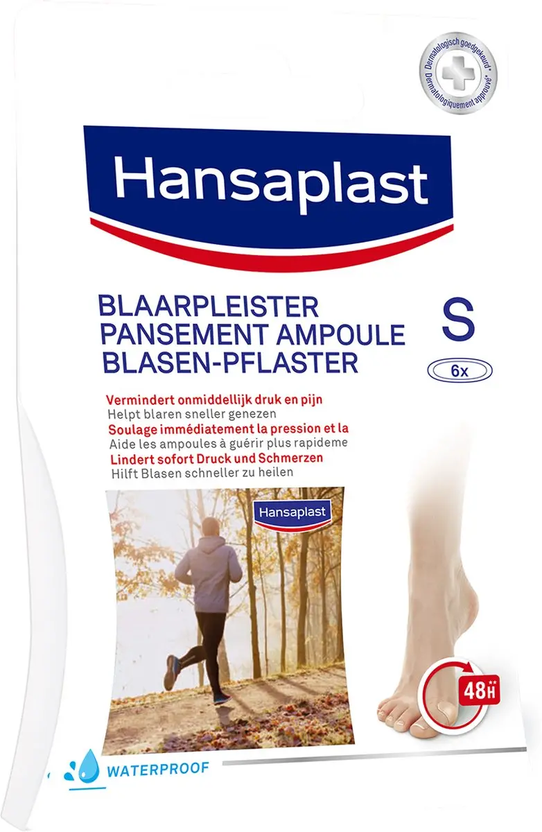 Hansaplast Blaren Pleisters Klein S - 6 Stuks - Doorzichtig
