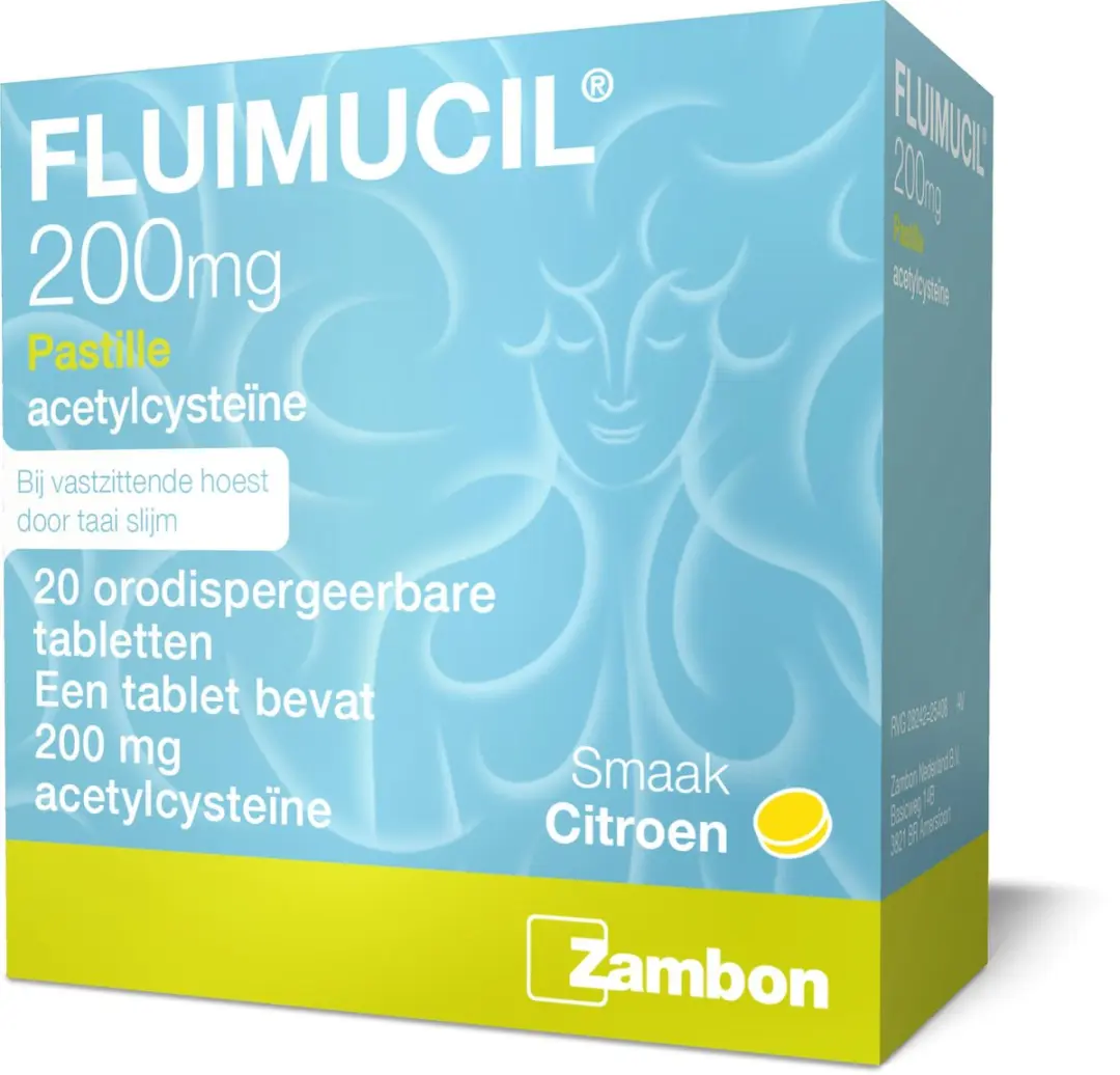 Fluimucil Pastille 200mg Zuigtabletten - 20 Stuks