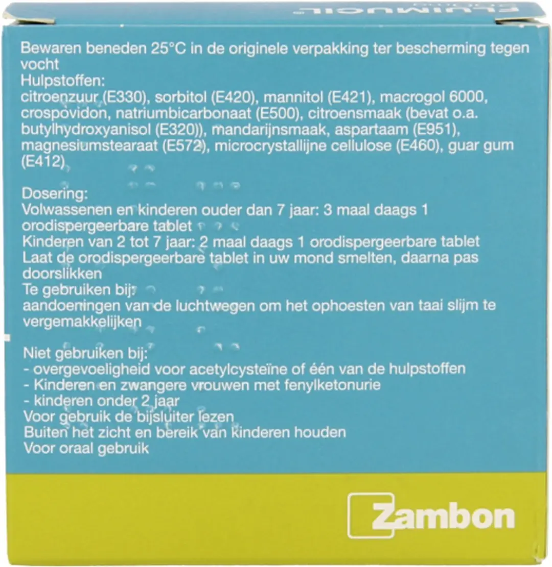 Fluimucil Pastille 200mg Zuigtabletten - 20 Stuks