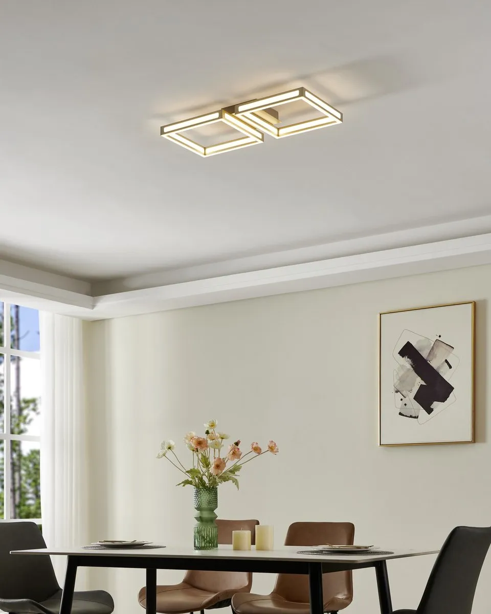 Eglo Altaflor Plafondlamp 65cm - 12 Lichtpunten - Grijs/Wit