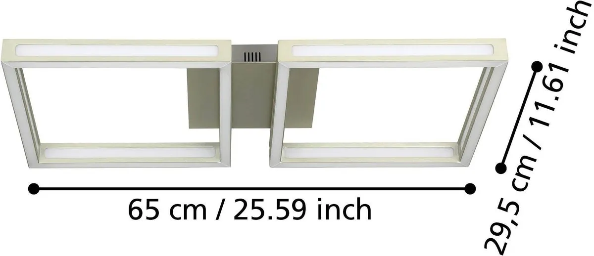 Eglo Altaflor Plafondlamp 65cm - 12 Lichtpunten - Grijs/Wit
