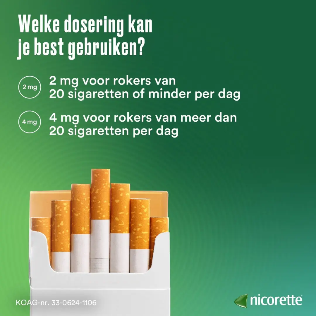 Nicorette Suikervrije Kauwgom Menthol Mint 4mg - 105 Stuks