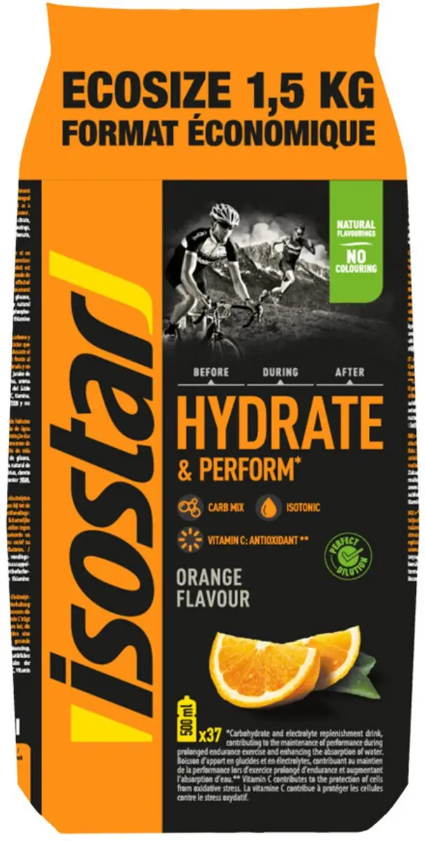 Isostar Hydrate&Perform Ecopack Sinaasappel 1,5kg
