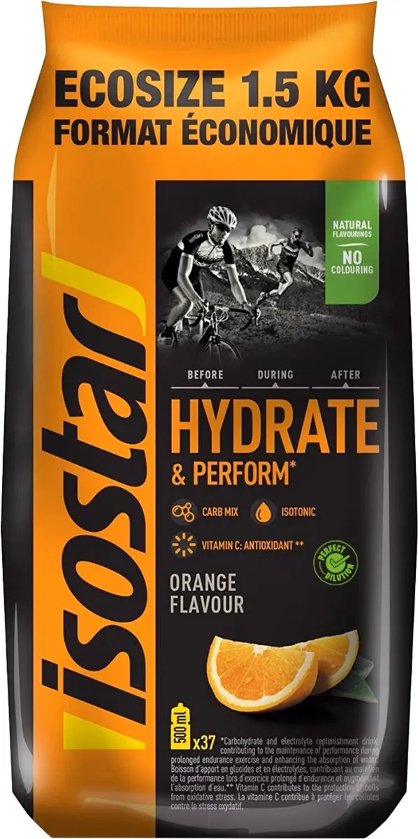 Isostar Hydrate&Perform Ecopack Sinaasappel 1,5kg