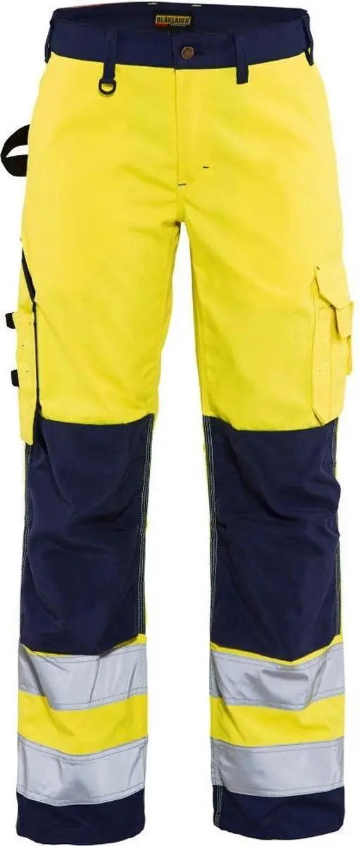 Blåkläder Dames Werkbroek 7155-1811 High Vis Geel/Marineblauw