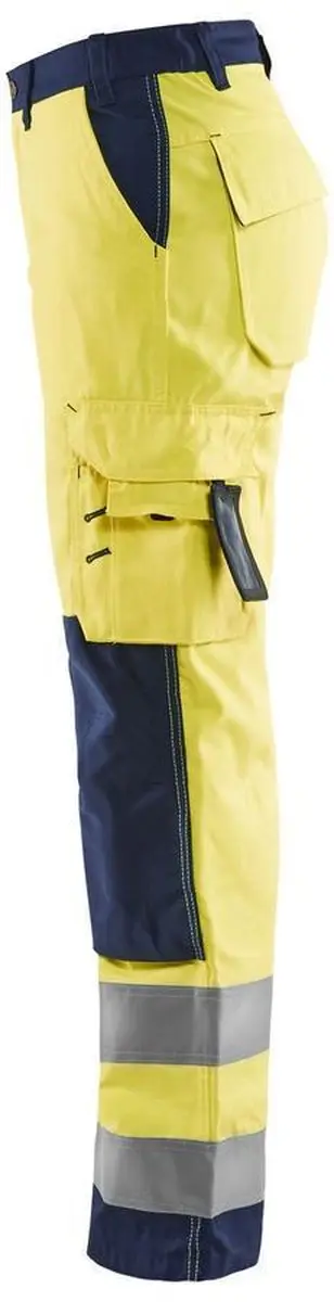 Blåkläder Dames Werkbroek 7155-1811 High Vis Geel/Marineblauw - D23
