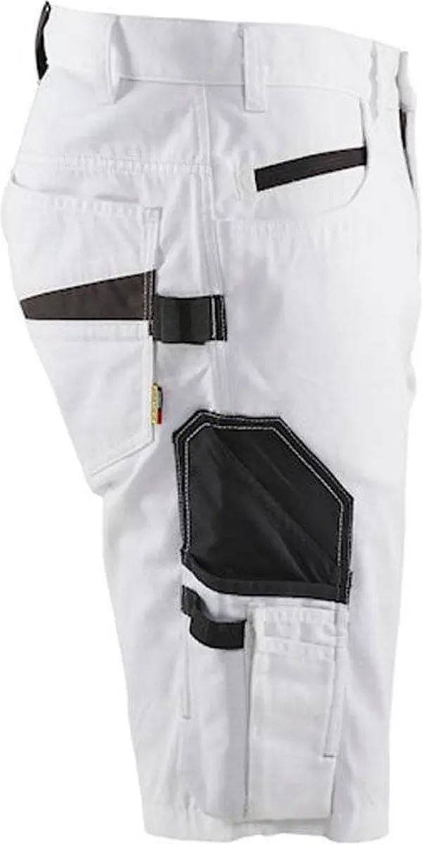 Blåkläder 1094 Schildersshort Stretch - Maat 52 - Wit/Dark Grey
