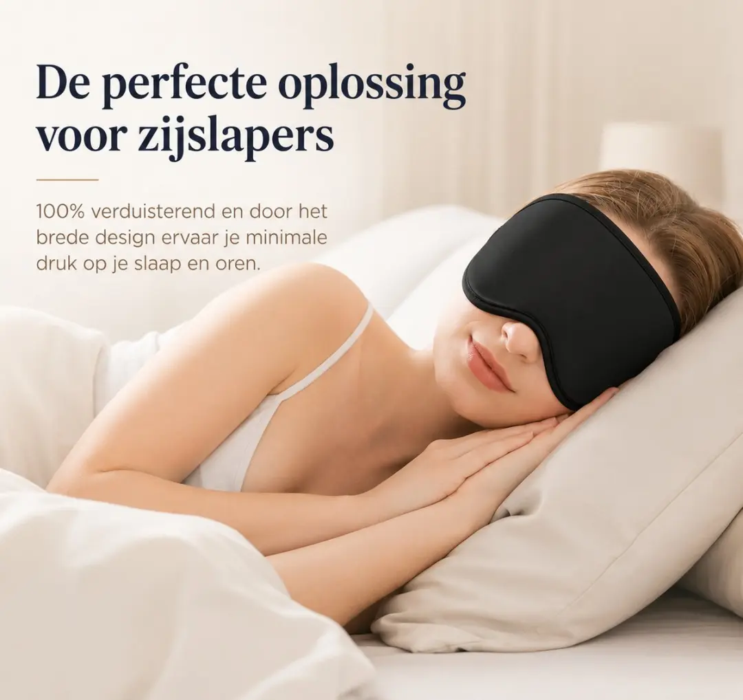 N.A.E. Verkoelend Slaapmasker Zwart - Warm/Koud Kompres