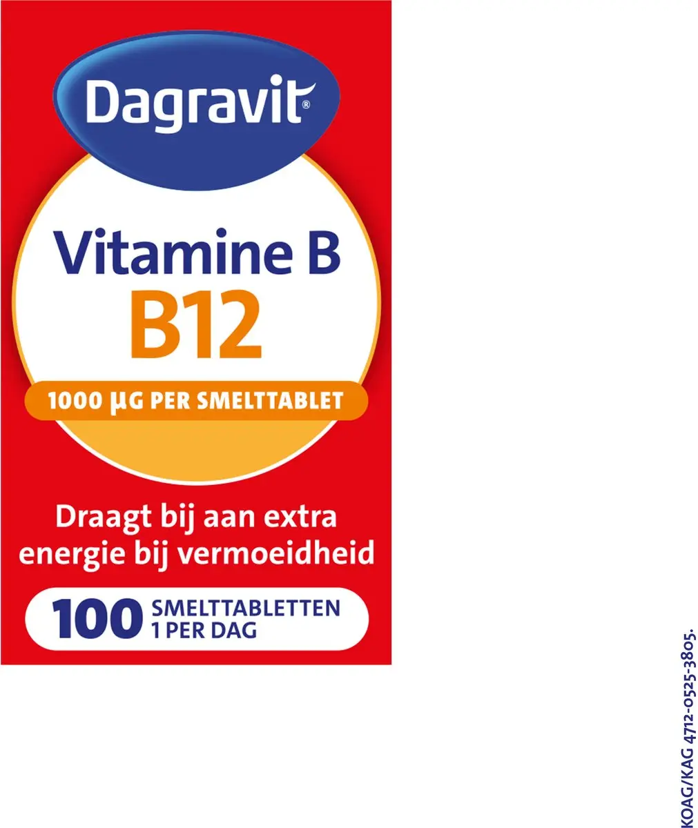 Dagravit Vitamine B12 1000µg Smelttabletten