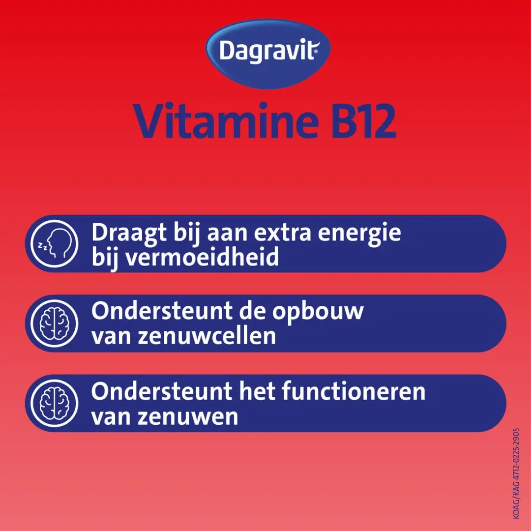 Dagravit Vitamine B12 1000µg Smelttabletten - 100 Stuks