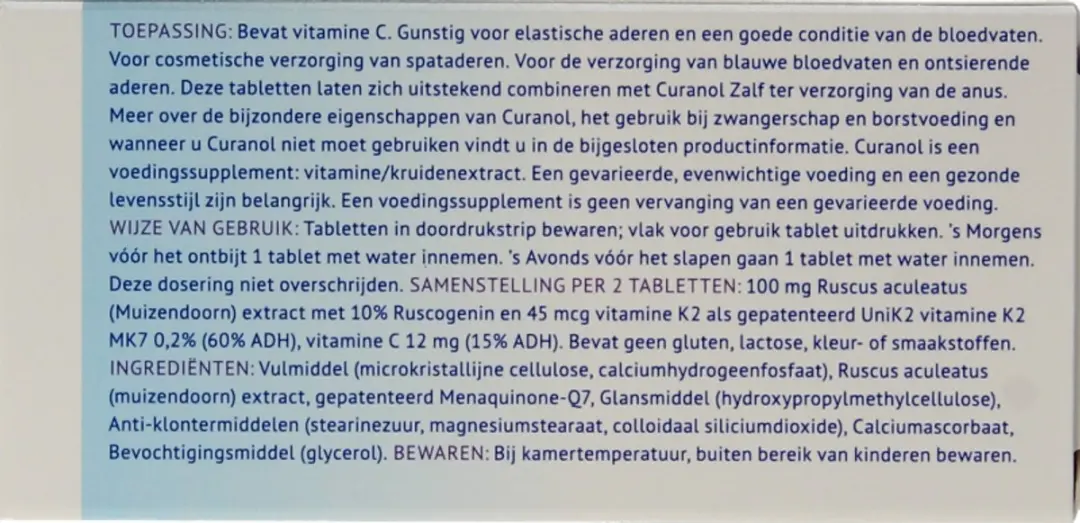 Curanol Tabletten - 40 Stuks