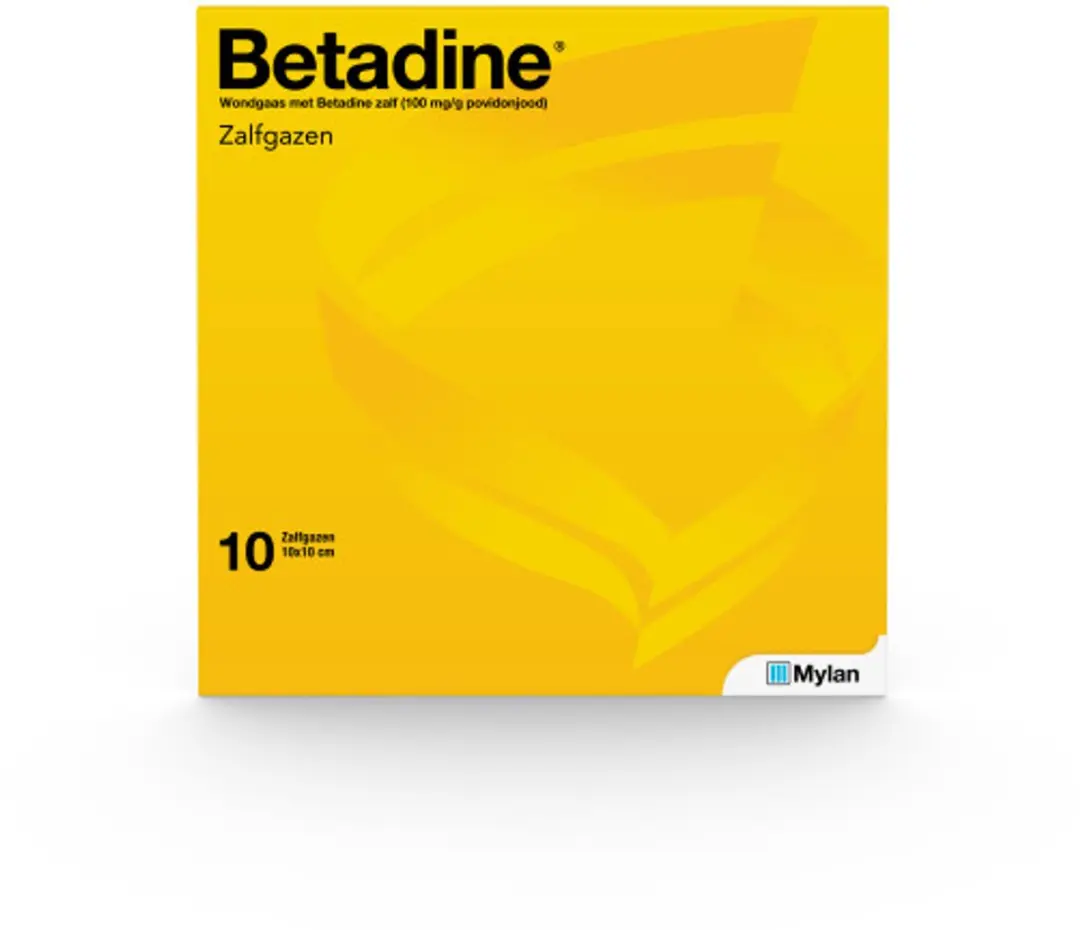 Betadine Zalfgaas 10x10cm - 10 Stuks