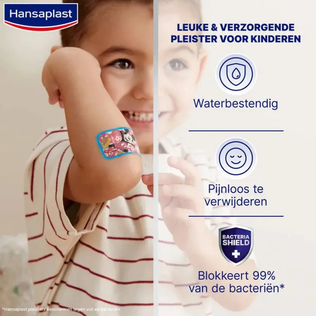 Hansaplast Mickey Pleisters Blauw - 20 Stuks