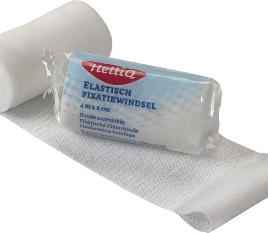 HeltiQ Elastisch Fixatiewindsel 4m x 6cm - Wit