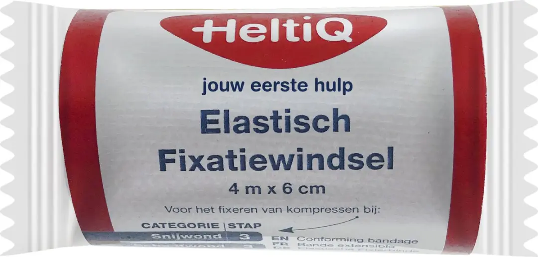 HeltiQ Elastisch Fixatiewindsel 4m x 6cm - Wit