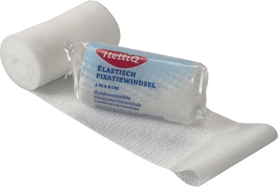 HeltiQ Elastisch Fixatiewindsel 4m x 6cm - Wit