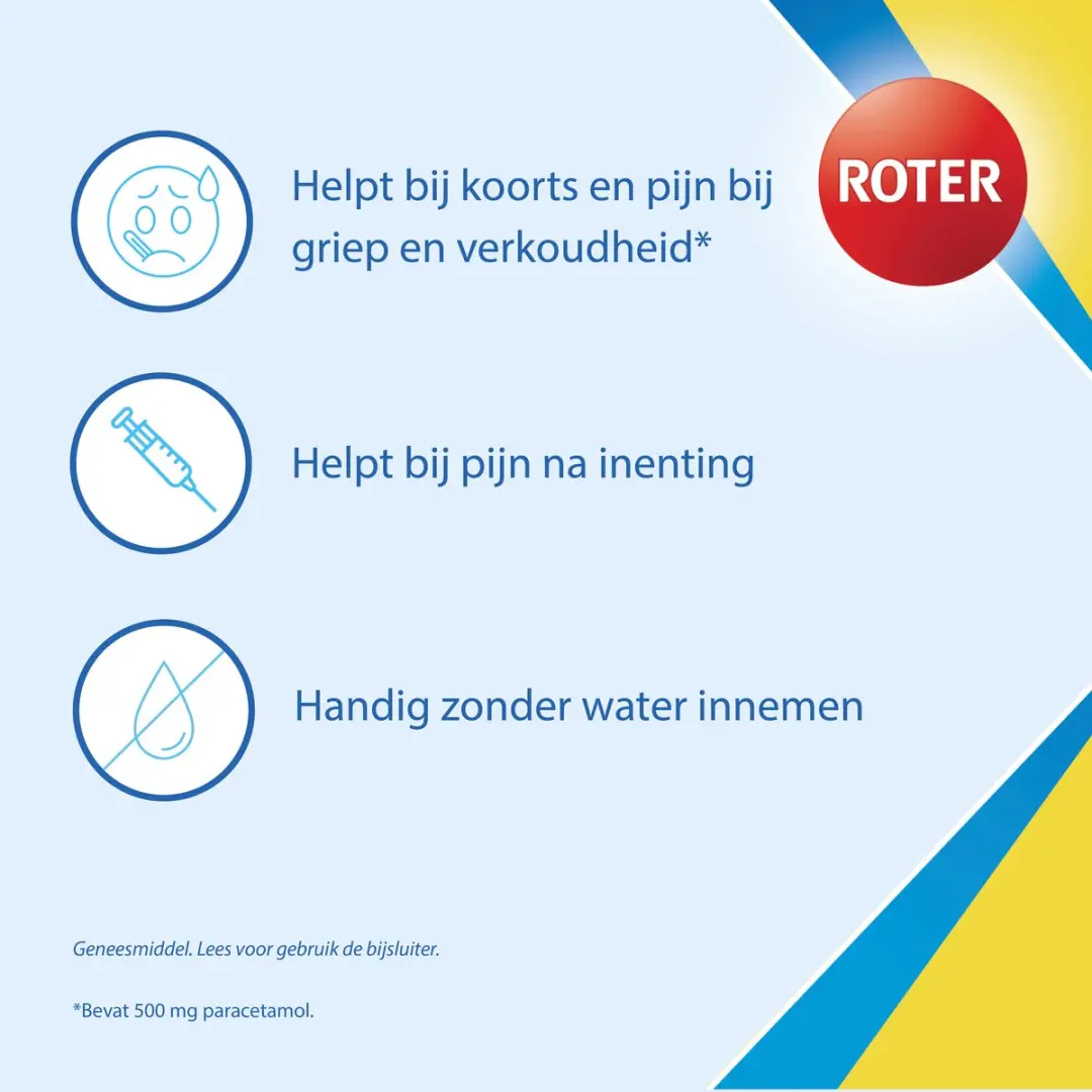 Roter Paracetamol Smelt 500mg Bessen - 20 Stuks