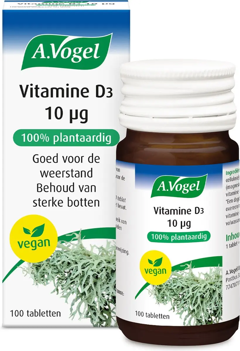 A.Vogel Vitamine D3 10 µg Tabletten - 100 Stuks