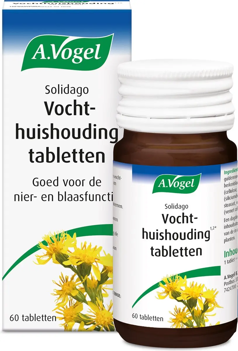 A.Vogel Solidago Vochthuishouding Tabletten 60 Stuks