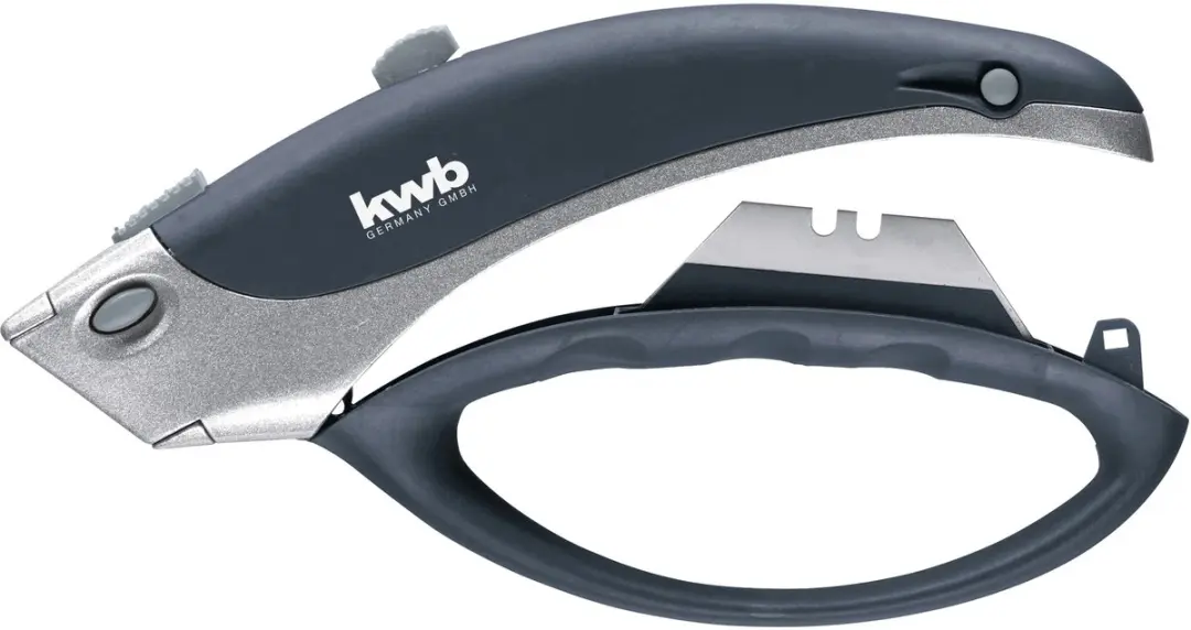 KWB Professioneel Trapeziummes 170mm - Gesloten Handgreep - 2 Reservemesjes